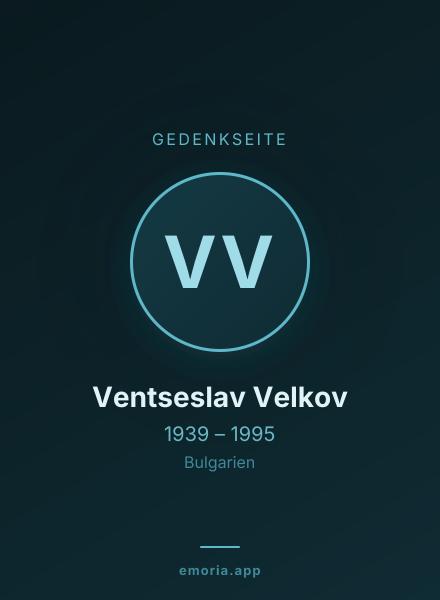 Gedenkportrait von Ventseslav Velkov