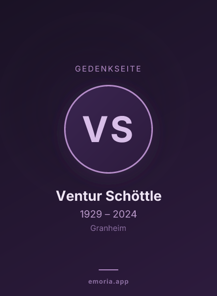 Gedenkportrait von Ventur Schöttle