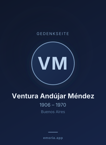 Gedenkportrait von Ventura Andújar Méndez
