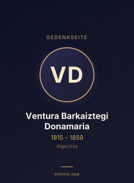 Gedenkportrait von Ventura Barkaiztegi Donamaria