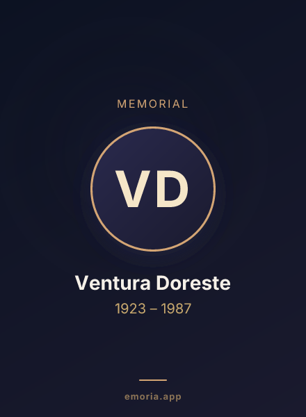 Memorial portrait of Ventura Doreste