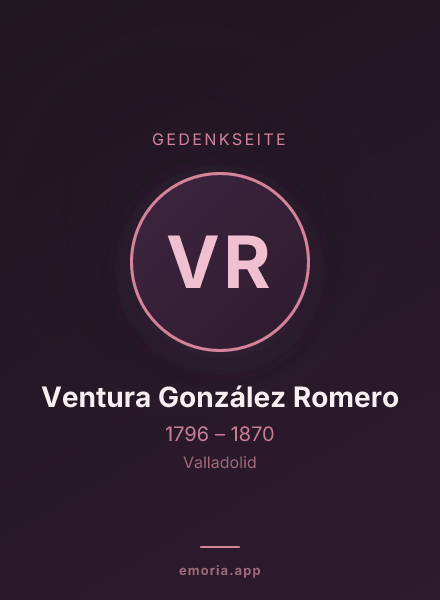 Gedenkportrait von Ventura González Romero