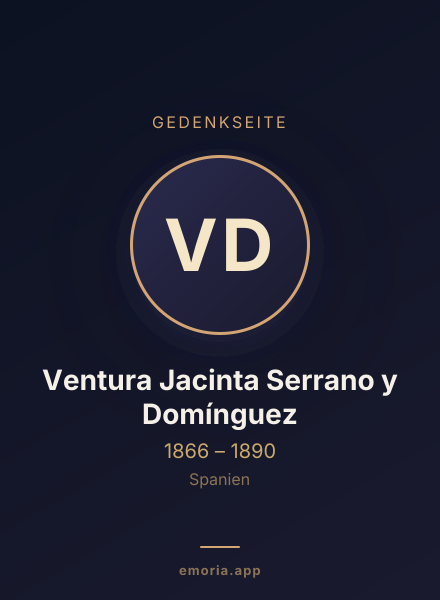 Gedenkportrait von Ventura Jacinta Serrano y Domínguez