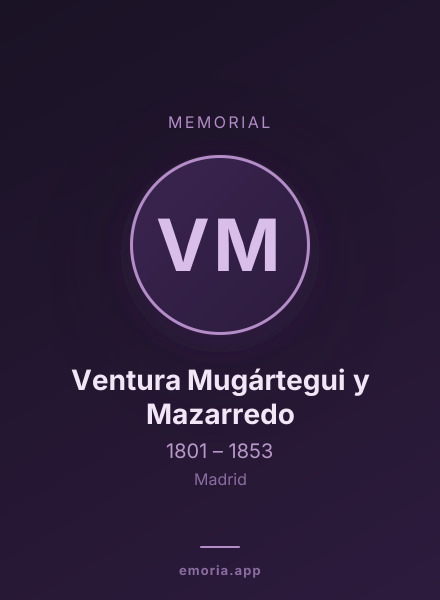 Memorial portrait of Ventura Mugártegui y Mazarredo