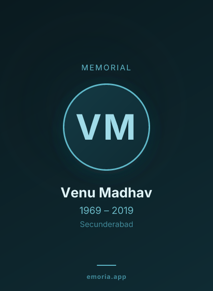 Memorial portrait of Venu Madhav