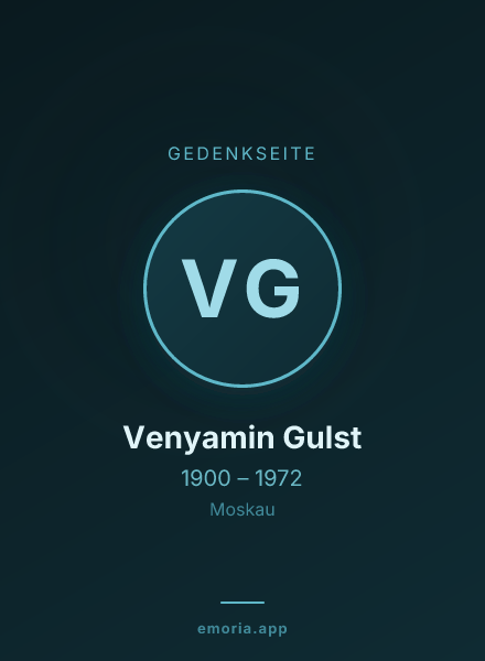 Gedenkportrait von Venyamin Gulst