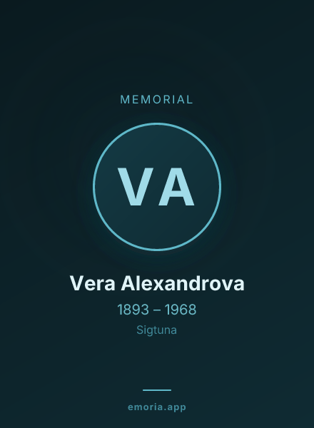Memorial portrait of Vera Alexandrova