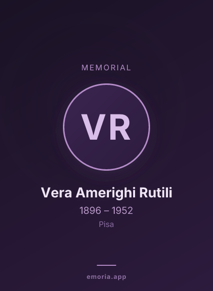 Memorial portrait of Vera Amerighi Rutili