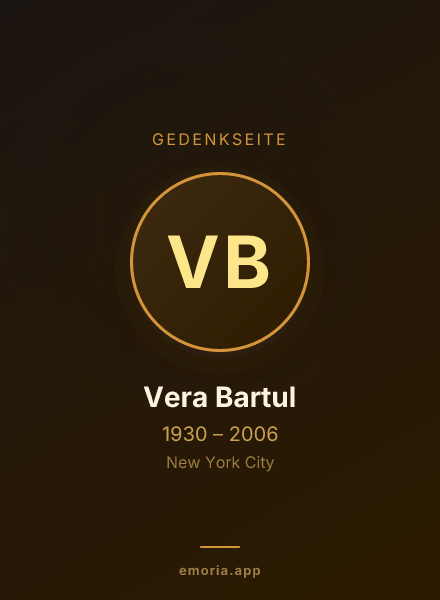 Gedenkportrait von Vera Bartul