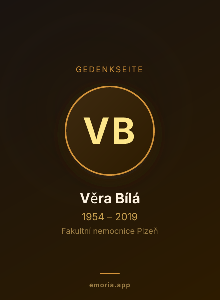 Gedenkportrait von Věra Bílá