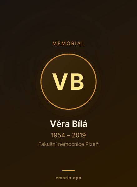 Memorial portrait of Věra Bílá