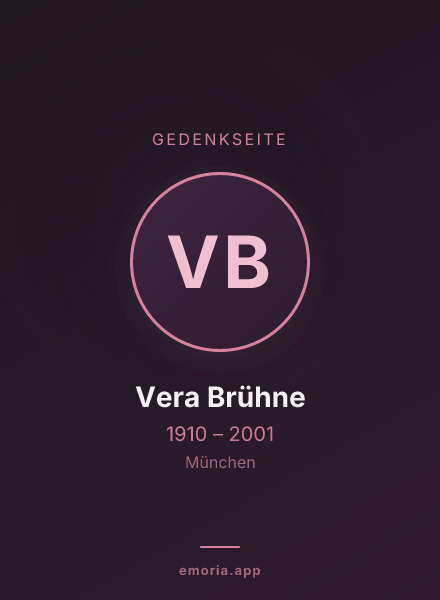 Gedenkportrait von Vera Brühne