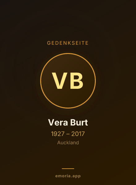 Gedenkportrait von Vera Burt