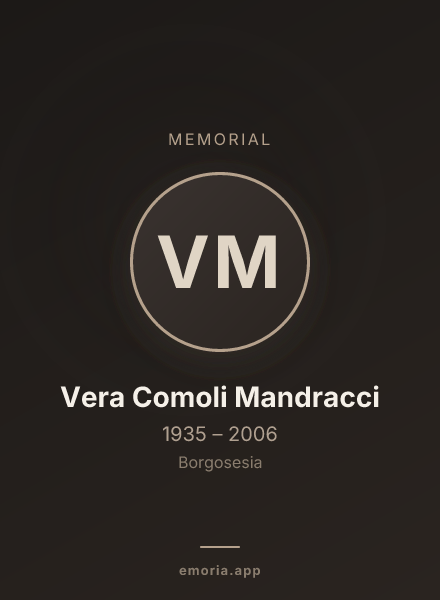 Memorial portrait of Vera Comoli Mandracci