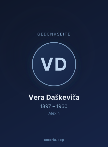 Gedenkportrait von Vera Daškeviča