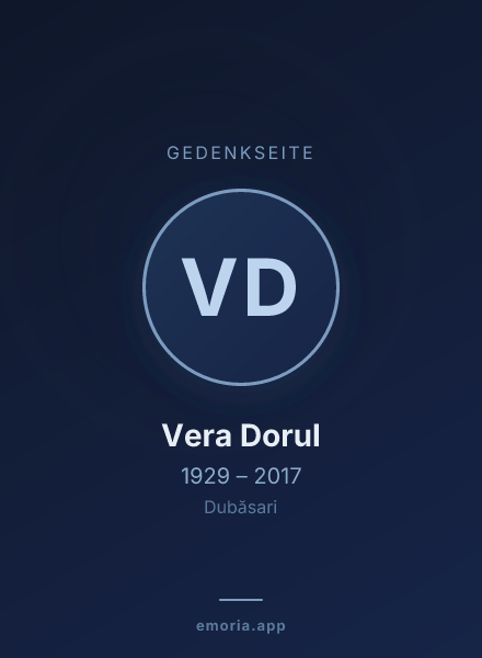 Gedenkportrait von Vera Dorul