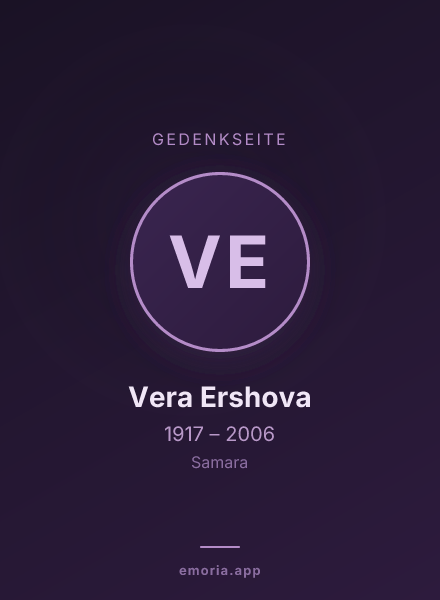 Gedenkportrait von Vera Ershova