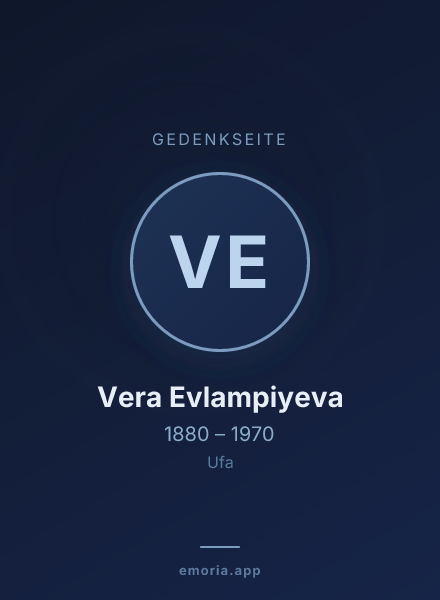 Gedenkportrait von Vera Evlampiyeva