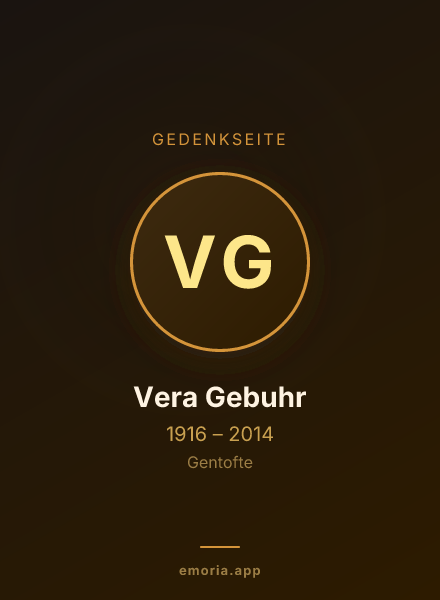 Gedenkportrait von Vera Gebuhr