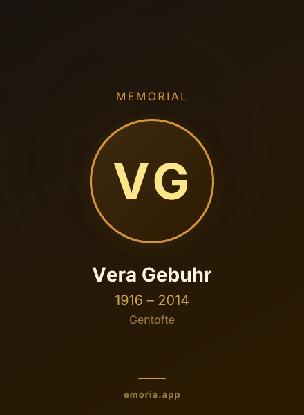 Memorial portrait of Vera Gebuhr