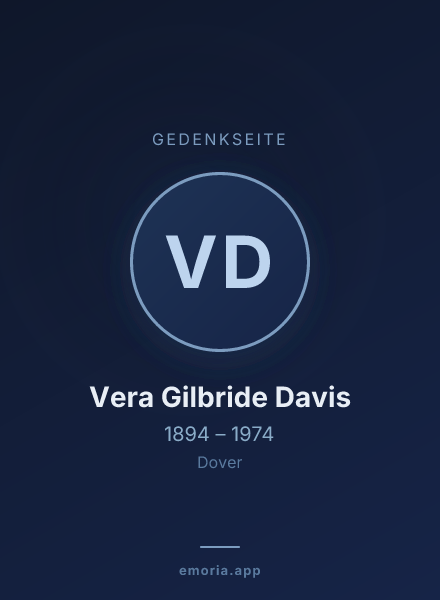 Gedenkportrait von Vera Gilbride Davis