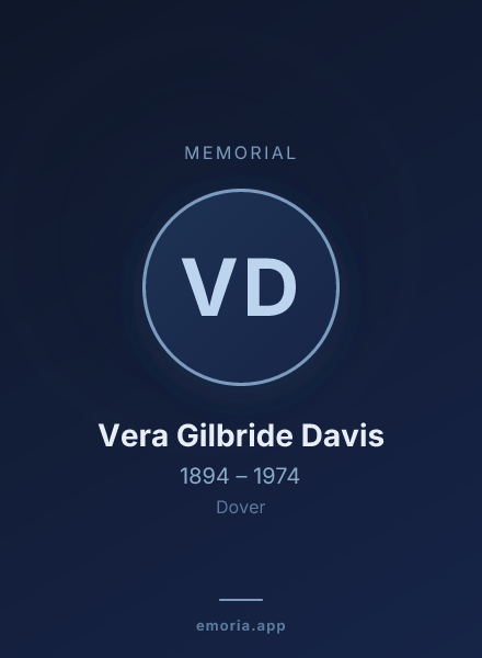 Memorial portrait of Vera Gilbride Davis