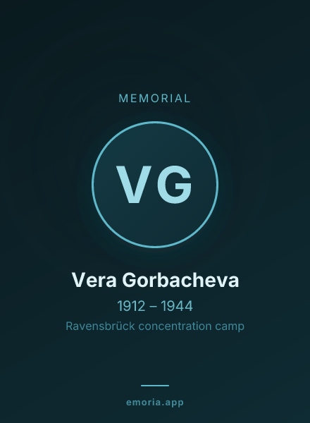 Memorial portrait of Vera Gorbacheva