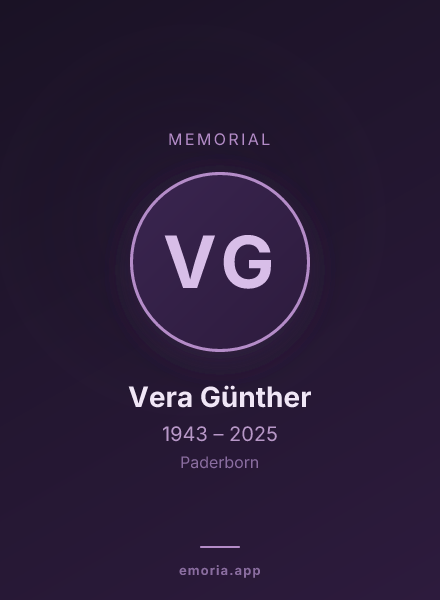 Memorial portrait of Vera Günther
