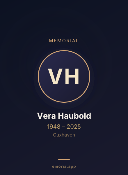 Memorial portrait of Vera Haubold