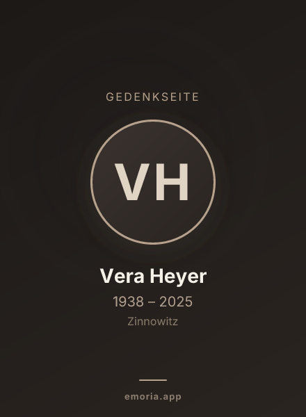 Gedenkportrait von Vera Heyer