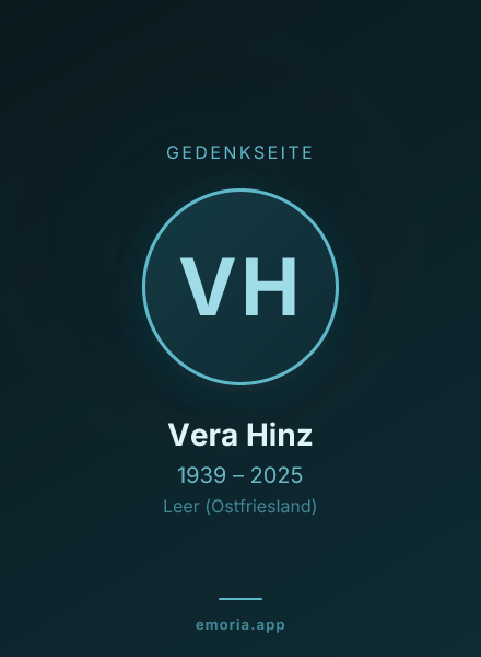 Gedenkportrait von Vera Hinz