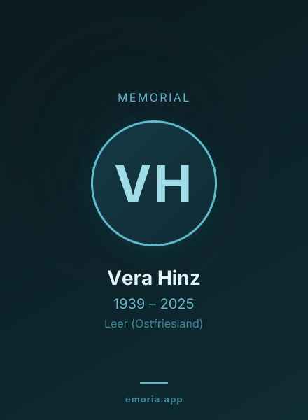 Memorial portrait of Vera Hinz
