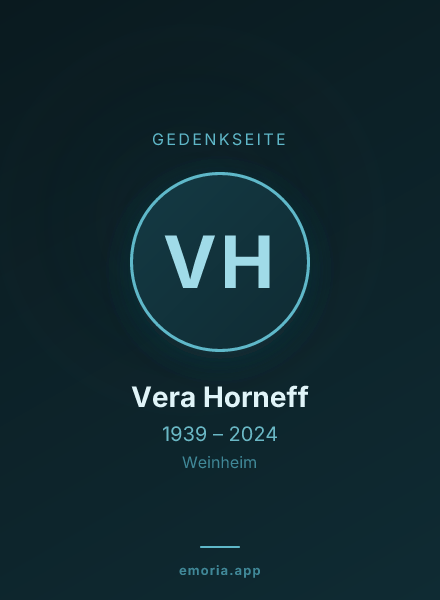 Gedenkportrait von Vera Horneff