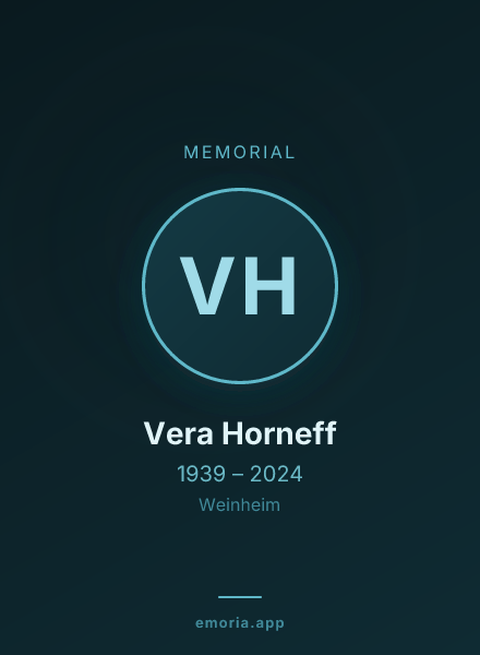 Memorial portrait of Vera Horneff