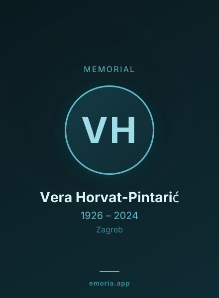 Memorial portrait of Vera Horvat-Pintarić