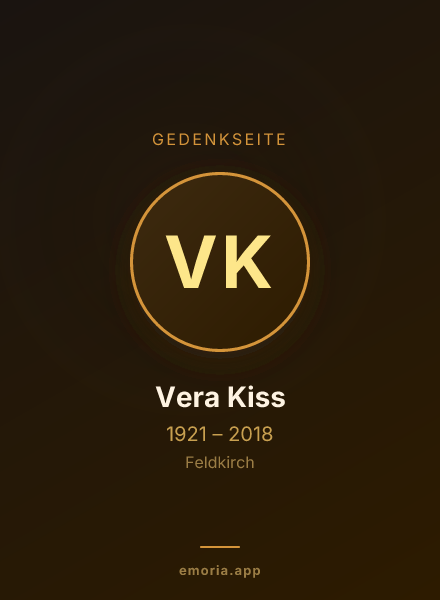 Gedenkportrait von Vera Kiss