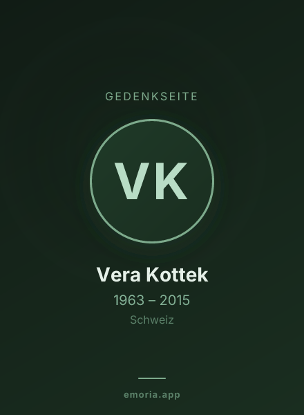 Gedenkportrait von Vera Kottek