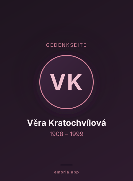 Gedenkportrait von Věra Kratochvílová
