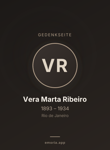 Gedenkportrait von Vera Marta Ribeiro