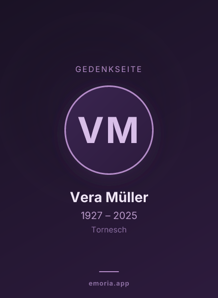 Gedenkportrait von Vera Müller