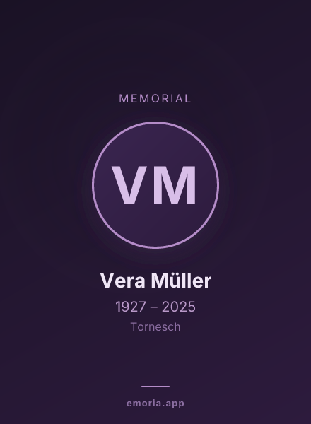 Memorial portrait of Vera Müller