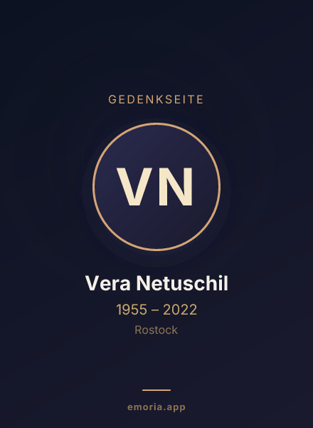 Gedenkportrait von Vera Netuschil