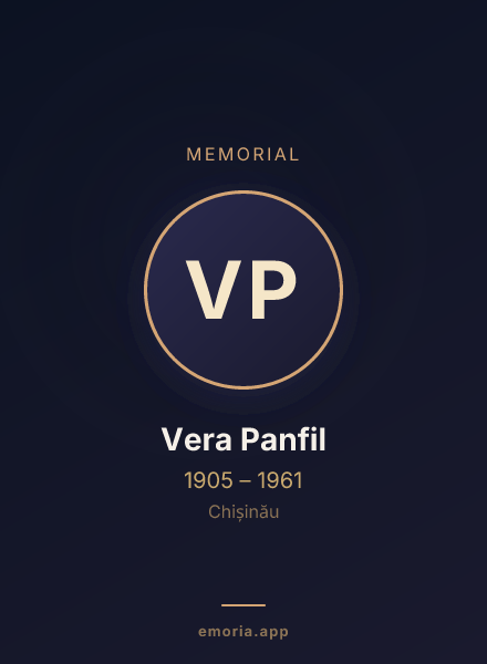Memorial portrait of Vera Panfil