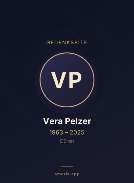 Gedenkportrait von Vera Pelzer