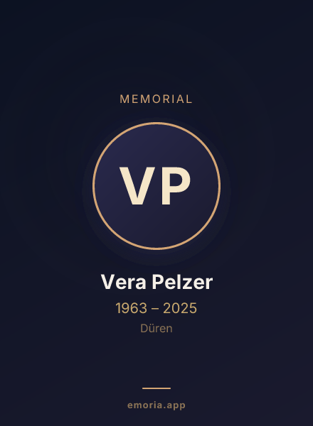 Memorial portrait of Vera Pelzer