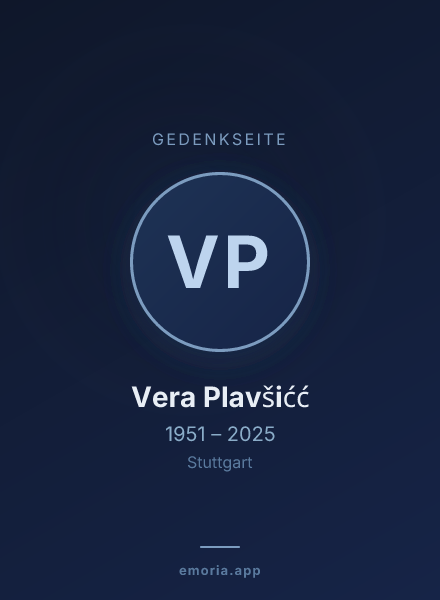 Gedenkportrait von Vera Plavšićć