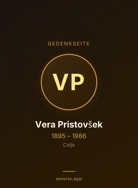 Gedenkportrait von Vera Pristovšek