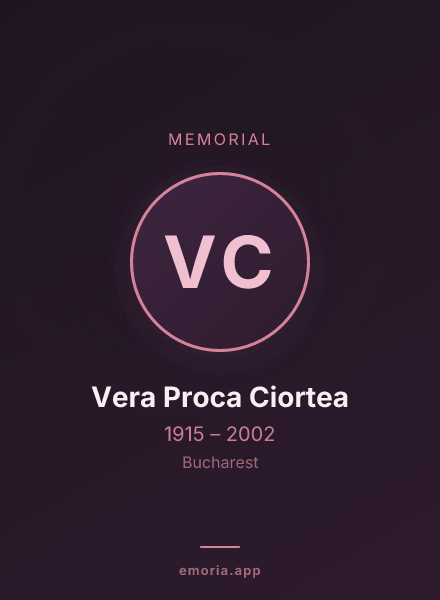 Memorial portrait of Vera Proca Ciortea