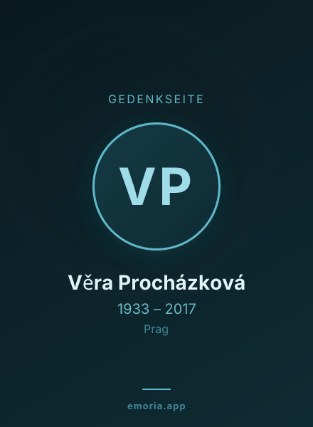 Gedenkportrait von Věra Procházková