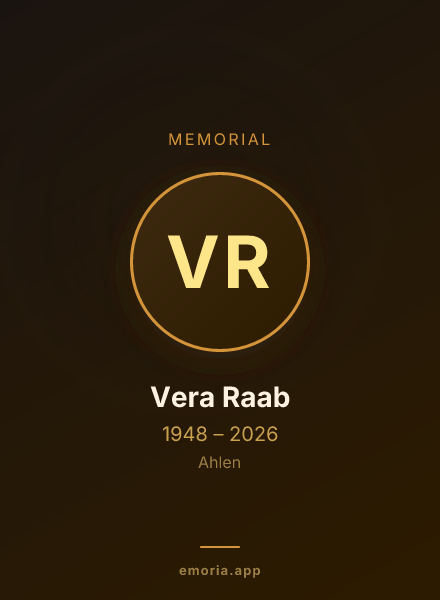 Memorial portrait of Vera Raab